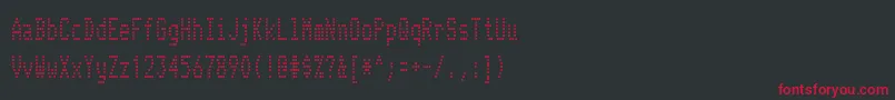 Czcionka TelidoncdRegular – czerwone czcionki na czarnym tle