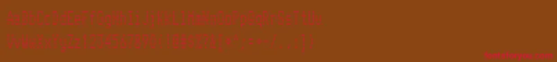 TelidoncdRegular Font – Red Fonts on Brown Background