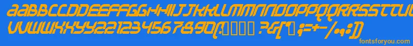 Question Font – Orange Fonts on Blue Background