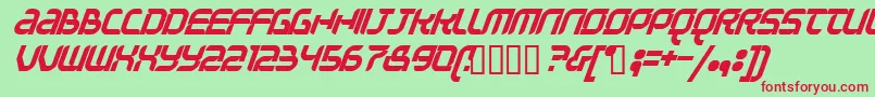 Question-fontti – punaiset fontit vihreällä taustalla