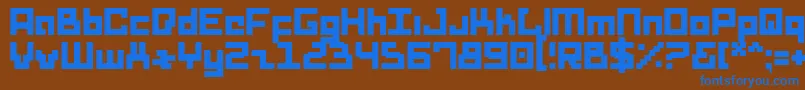 Drids Font – Blue Fonts on Brown Background