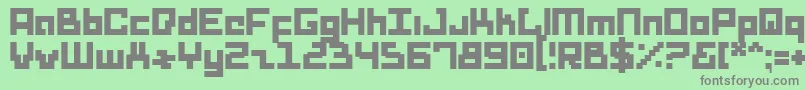 Drids Font – Gray Fonts on Green Background