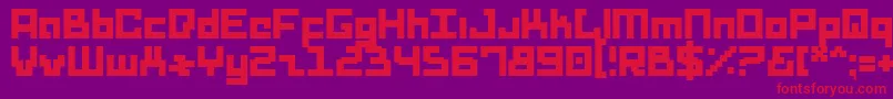 Шрифт Drids – красные шрифты на фиолетовом фоне
