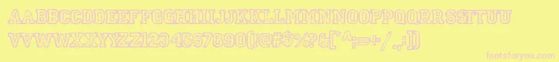 Spotevent Font – Pink Fonts on Yellow Background