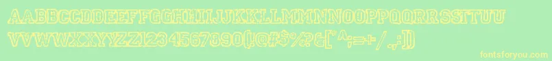 Spotevent Font – Yellow Fonts on Green Background