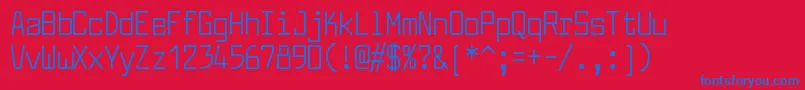 LarabiefontcdRegular Font – Blue Fonts on Red Background
