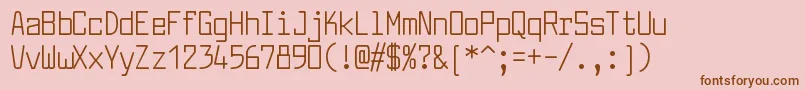 LarabiefontcdRegular Font – Brown Fonts on Pink Background