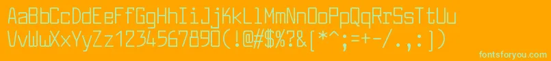 LarabiefontcdRegular Font – Green Fonts on Orange Background