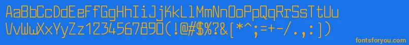 LarabiefontcdRegular Font – Orange Fonts on Blue Background