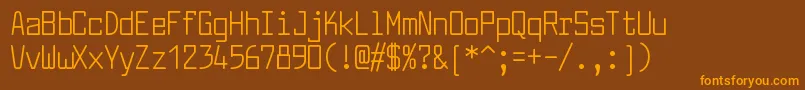 LarabiefontcdRegular Font – Orange Fonts on Brown Background