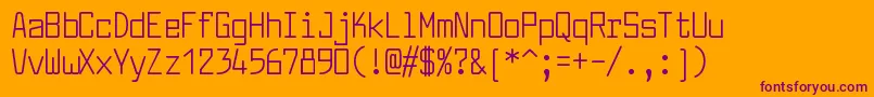 LarabiefontcdRegular Font – Purple Fonts on Orange Background