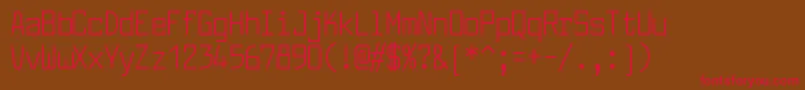 LarabiefontcdRegular Font – Red Fonts on Brown Background