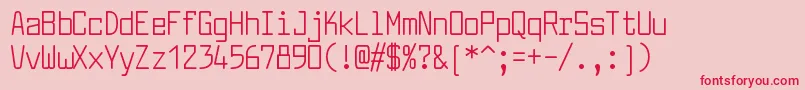 LarabiefontcdRegular Font – Red Fonts on Pink Background
