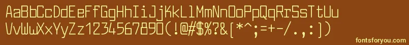 LarabiefontcdRegular Font – Yellow Fonts on Brown Background