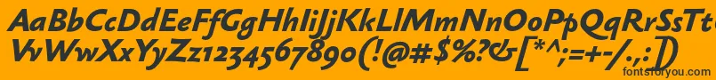 Police SebastianmediumBolditalic – polices noires sur fond orange