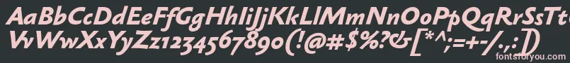 SebastianmediumBolditalic Font – Pink Fonts on Black Background