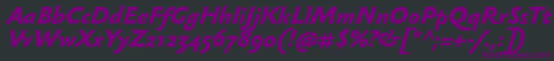 SebastianmediumBolditalic Font – Purple Fonts on Black Background