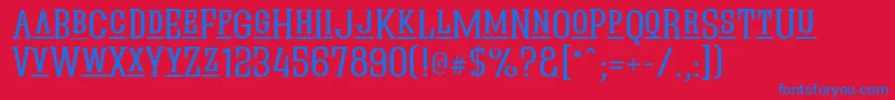 Quasikl Font – Blue Fonts on Red Background