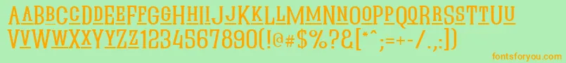 Quasikl Font – Orange Fonts on Green Background