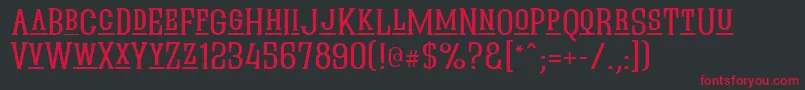 Quasikl Font – Red Fonts on Black Background