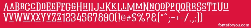 Quasikl Font – White Fonts on Red Background
