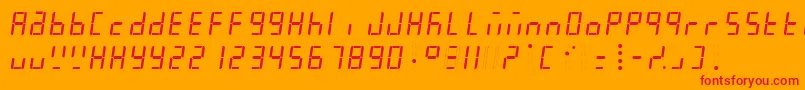 Myblueroom Font – Red Fonts on Orange Background
