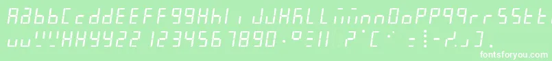 Myblueroom Font – White Fonts on Green Background