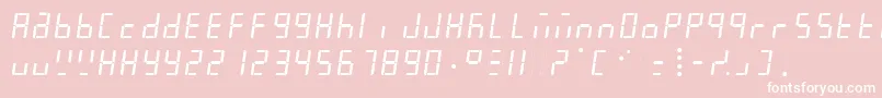 Fonte Myblueroom – fontes brancas em um fundo rosa