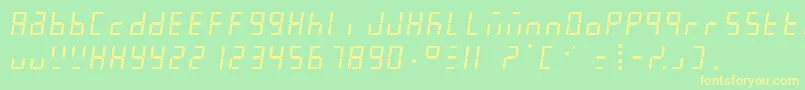 Myblueroom Font – Yellow Fonts on Green Background