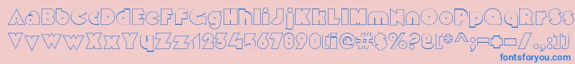 MekonOutlinealt Font – Blue Fonts on Pink Background