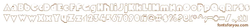 Шрифт MekonOutlinealt – коричневые шрифты на белом фоне
