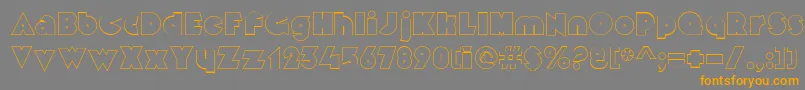 MekonOutlinealt Font – Orange Fonts on Gray Background