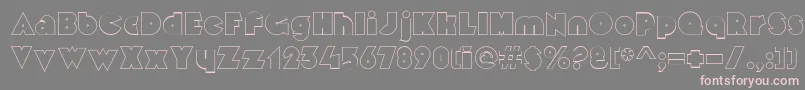 MekonOutlinealt Font – Pink Fonts on Gray Background