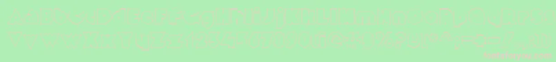 MekonOutlinealt Font – Pink Fonts on Green Background