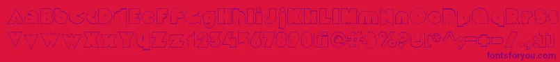 MekonOutlinealt Font – Purple Fonts on Red Background
