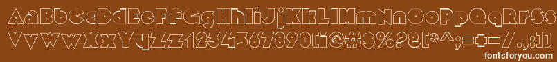MekonOutlinealt Font – White Fonts on Brown Background
