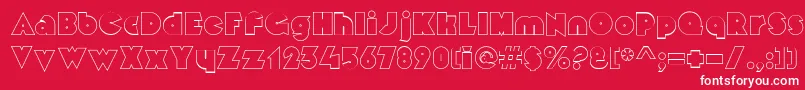 MekonOutlinealt Font – White Fonts on Red Background