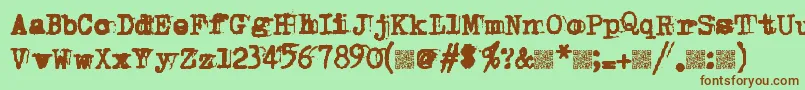 DoubleStudio Font – Brown Fonts on Green Background