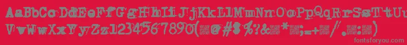 DoubleStudio Font – Gray Fonts on Red Background
