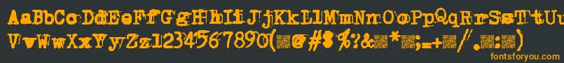 DoubleStudio Font – Orange Fonts on Black Background