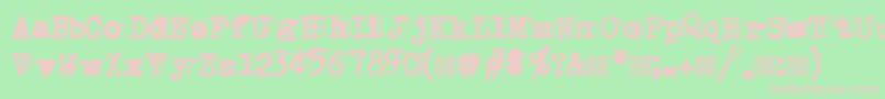 DoubleStudio Font – Pink Fonts on Green Background