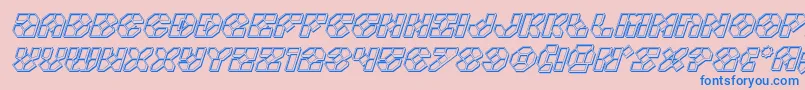 Zoomrunnerengraveital Font – Blue Fonts on Pink Background