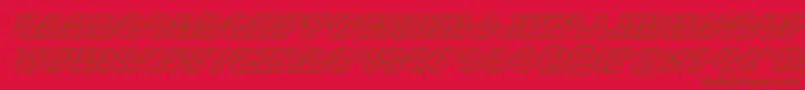 Zoomrunnerengraveital Font – Brown Fonts on Red Background