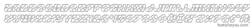Zoomrunnerengraveital Font – Gray Fonts on White Background