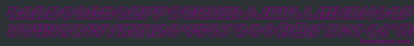 Zoomrunnerengraveital Font – Purple Fonts on Black Background