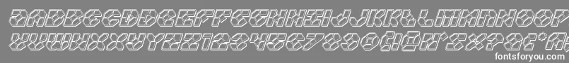 Zoomrunnerengraveital Font – White Fonts on Gray Background
