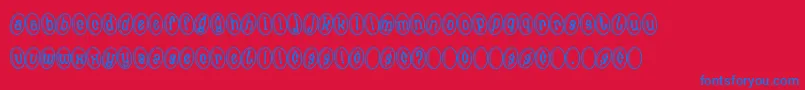 MoneyShot Font – Blue Fonts on Red Background