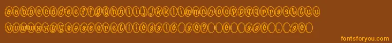 MoneyShot Font – Orange Fonts on Brown Background