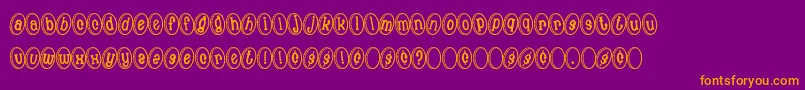 MoneyShot Font – Orange Fonts on Purple Background