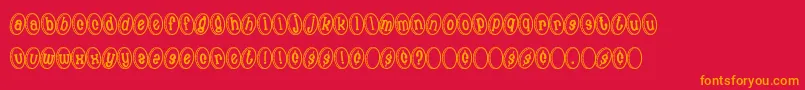フォントMoneyShot – 赤い背景にオレンジの文字